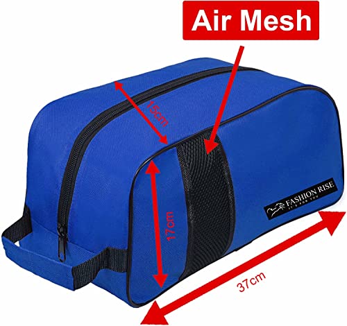 Waterproof Sports Boot/Shoe/Travel Bag for Football Cricket Rugby Golf Toiletry Gym for Boy/Girl Men/Women (Multi Colors) (Blue)2