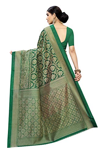 Image of Sidhidata Women's Printed Art Silk Saree With Blouse Piece (Free Size)