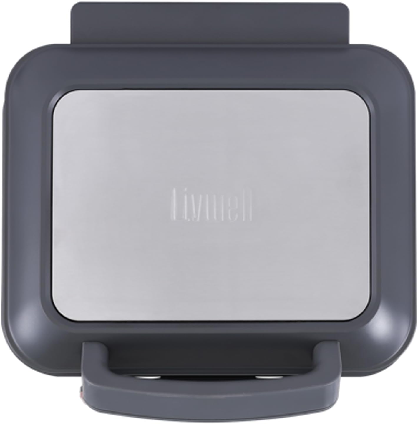 Livwell Smart Touch Kitchen Waffle Maker - Electric Belgian Liege Waffler, Pocket Crispy Waffles, Nonstick Ceramic Coated Aluminum Plates, 4 Precision Adjustable Browning Settings, 4x8in - Matte Gray