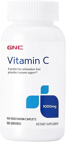 GNC Vitamina C 1000 mg, 100 comprimidos, proporciona apoyo inmunológico