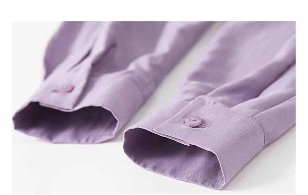 Camisa para mujer con botones de solapa, lisa, casual, holgada, con bolsillo, oficina, trabajo, negocios