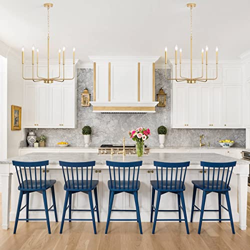 Alisadaboy Spray Gold Chandeliers For Dining Room Modern Farmhouse Candle Chandelier 6-Light Rustic Pendant Lighting Fixture Industrial Ceiling Light For Living Room Foyer Entryway Bedroom Kitchen #TOP7