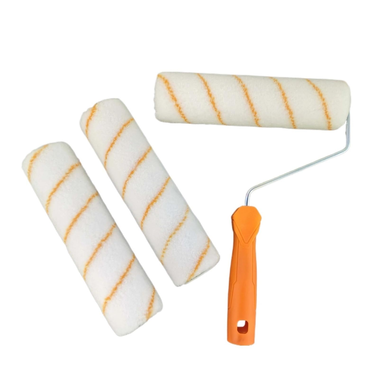 Irfhdcx One Color Paint Roller 9 Inch Roller Brush Set, 1 Bracket & 3 Covers, Universal Professional Painting Too