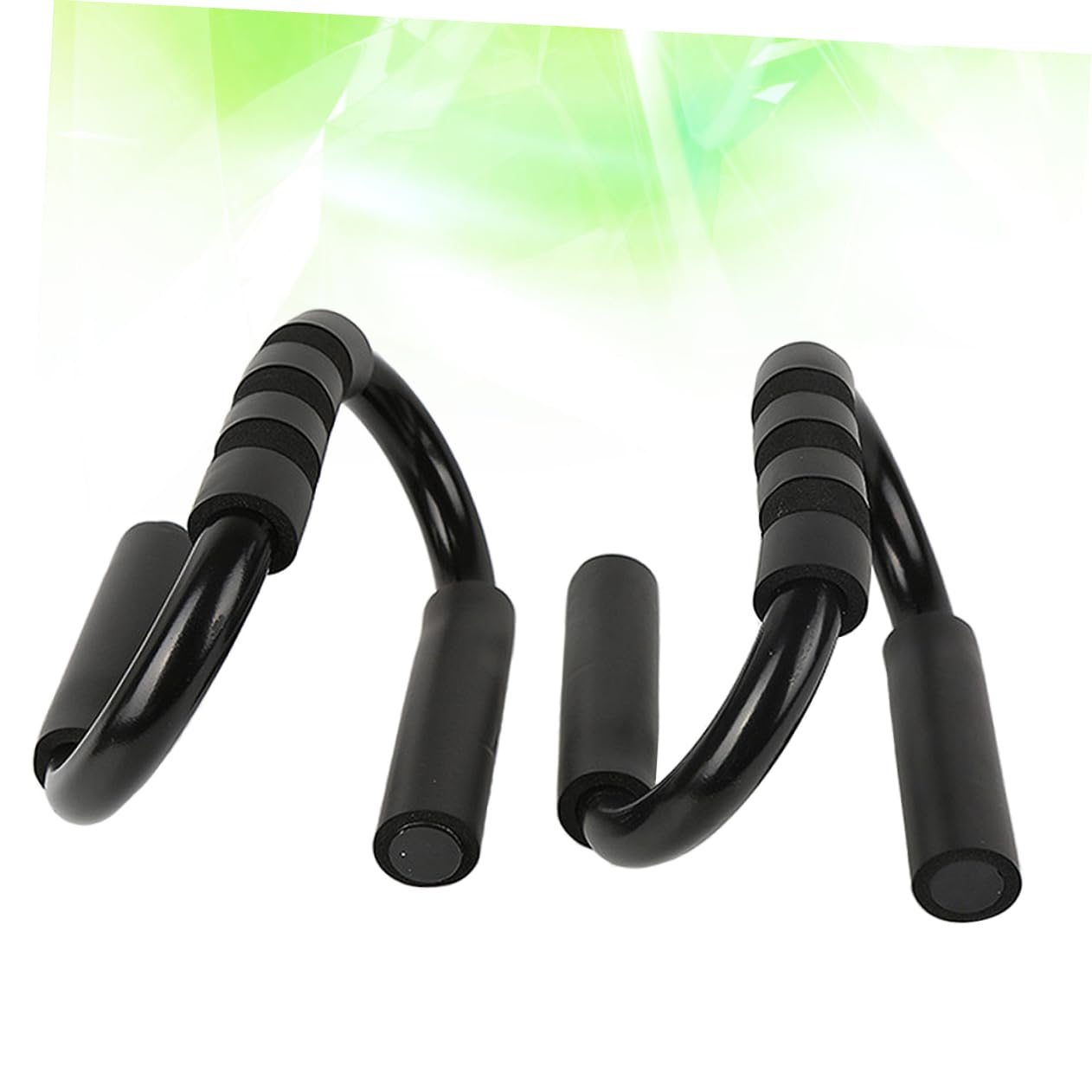 Gogogmee S Shaped Rack for Fitness Training Durable Black Handle Exercise Equipment for Stable Push Ups and Abdominal Workouts Fitness Enthusiasts