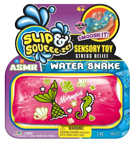 JA-RU Magic Glitter Water Snake Fidget Toy 5" Girl-5559-1G