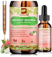 B BEWORTHS Soursop Bitters Liquid Drops with Irish Sea Moss, Black Seed oil, Soursop Graviola Lea...