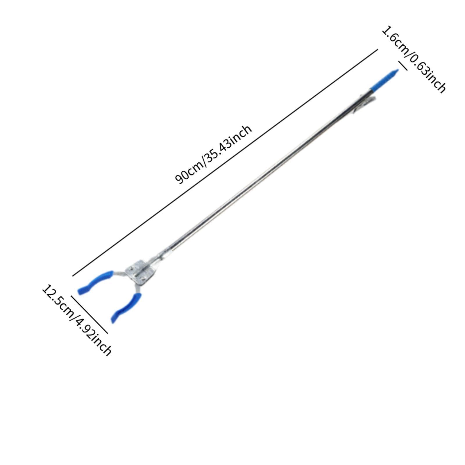 Pinza Recolectora Basura Pinza Recogedora de Residuos Herramienta de Alcance Largo Pinza Ergonómica de Acero Inoxidable Diseño Ligero y Mordaza Firme, Azul