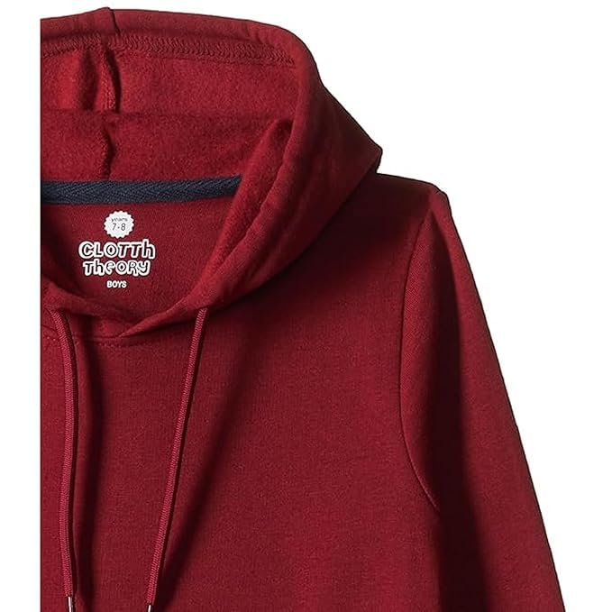Image of Boy's Cotton Fleece Hooded Sweatshirt with Kangaroo Pocket