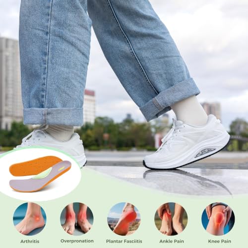 Image of Autper Plantar Fasciitis Shoes Women Walking Arch Support Tennis Casual Athletic Nurse Orthotic Sneakers for Foot Pain Relief