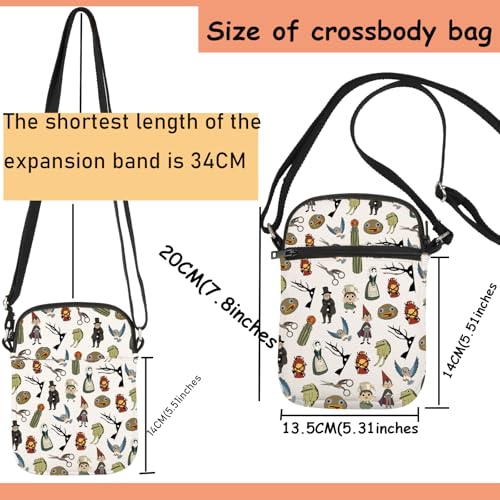TSOTMO Cartoon TV Show Messenger Bag Animation Adventure Gregory Wirt Gift for Anime Cartoon Lovers (Potato Cross)2