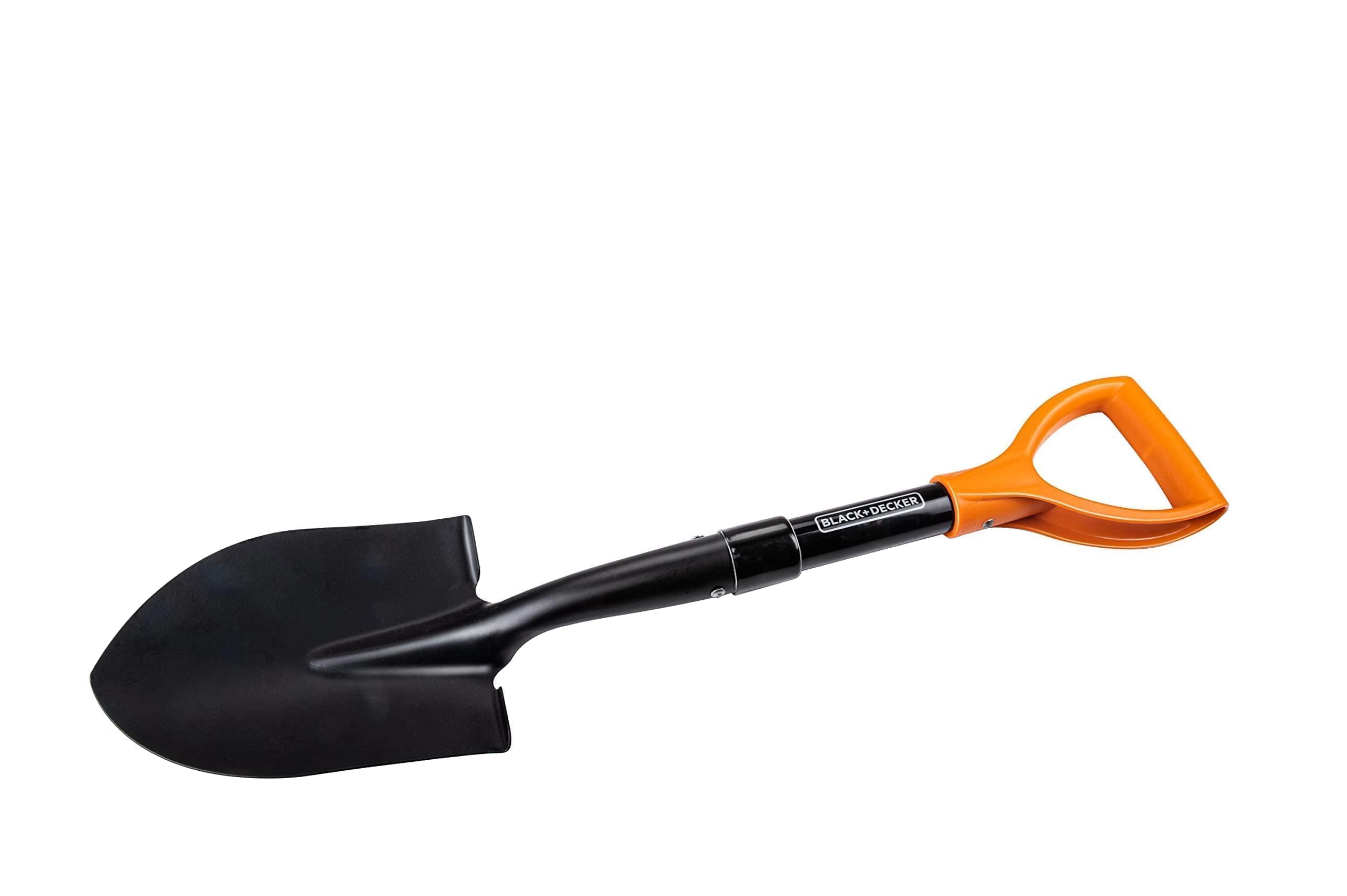 Black+Decker Pelle - 67 cm - 800 g - Inoxydable - Tête en Acier au Carbone et Manche en Fibre de Verre - Noir