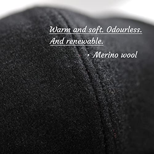 Siggi Womens Merino Wool Visor Beret Newsboy Cabbie Cap Winter Hats With Lining Spring 67145_Black,Medium #TOP5