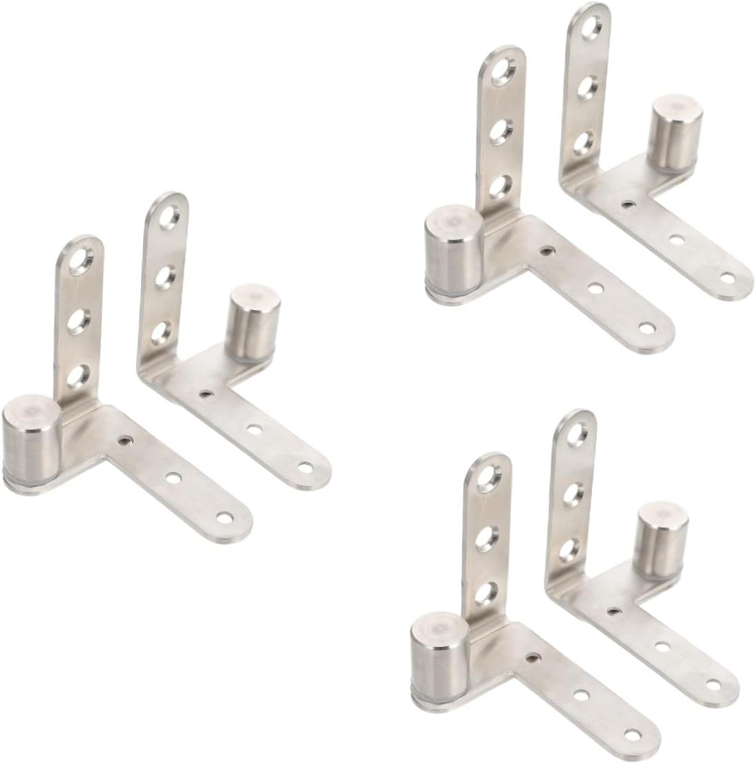 Alipis 6pcs Heavy Duty Hidden Door Hinges Pivot Hinges for Cabinets and Smooth for Home Cupboard and Door Applications
