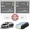 Coverado Car Cover Waterproof All Weather, 210D Lightweight Full Exterior Covers Snow Wind Sun UV Protection, Outdoor Car Covers for Automobiles Universal Fit for Sedan (170-190)