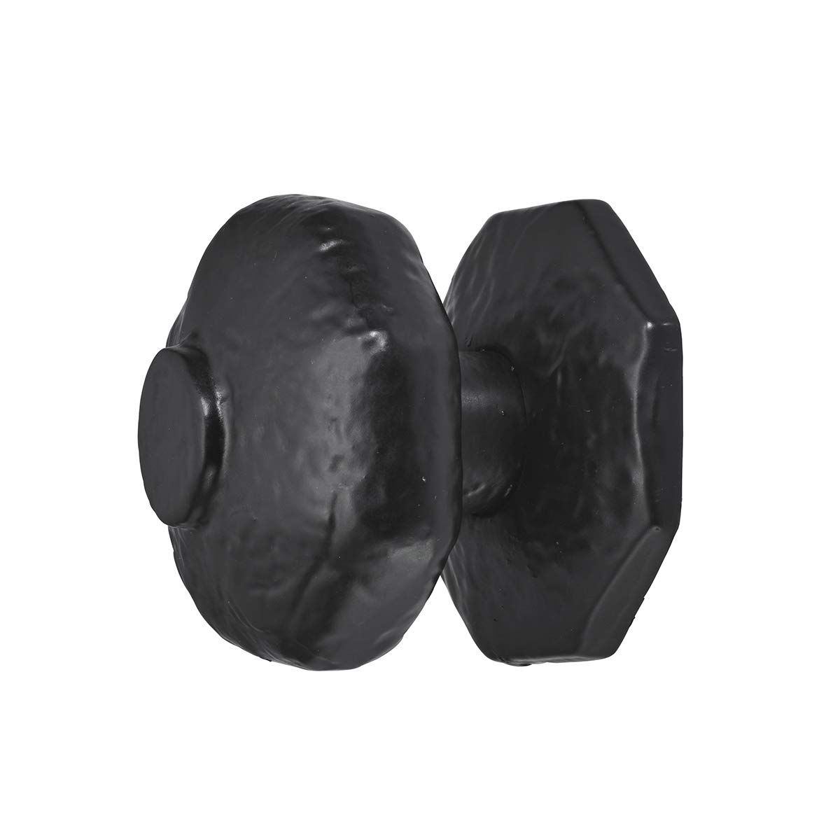 Perry Black Antique A. 4370 63Mm Old Hill Ironworks Octagonal Centre Door Knobs,