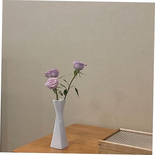 Miniatura 6 de Happyyami Macetas de interior florero creativo de cerámica decoraciones cerámica porcelana blanca decoración del hogar ramos de boda