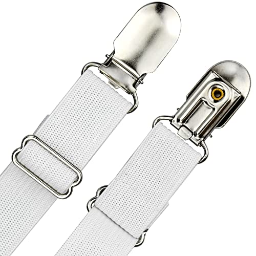 iYinJuan 4 Stück Verstellbare Bettlakenspanner, 60-240cm, Elastische Lakenspanner, Bettlakenhalter Bettlaken Greifer Hosenträger für Matratzen Spannbetttücher Flachbetttücher - Image 5