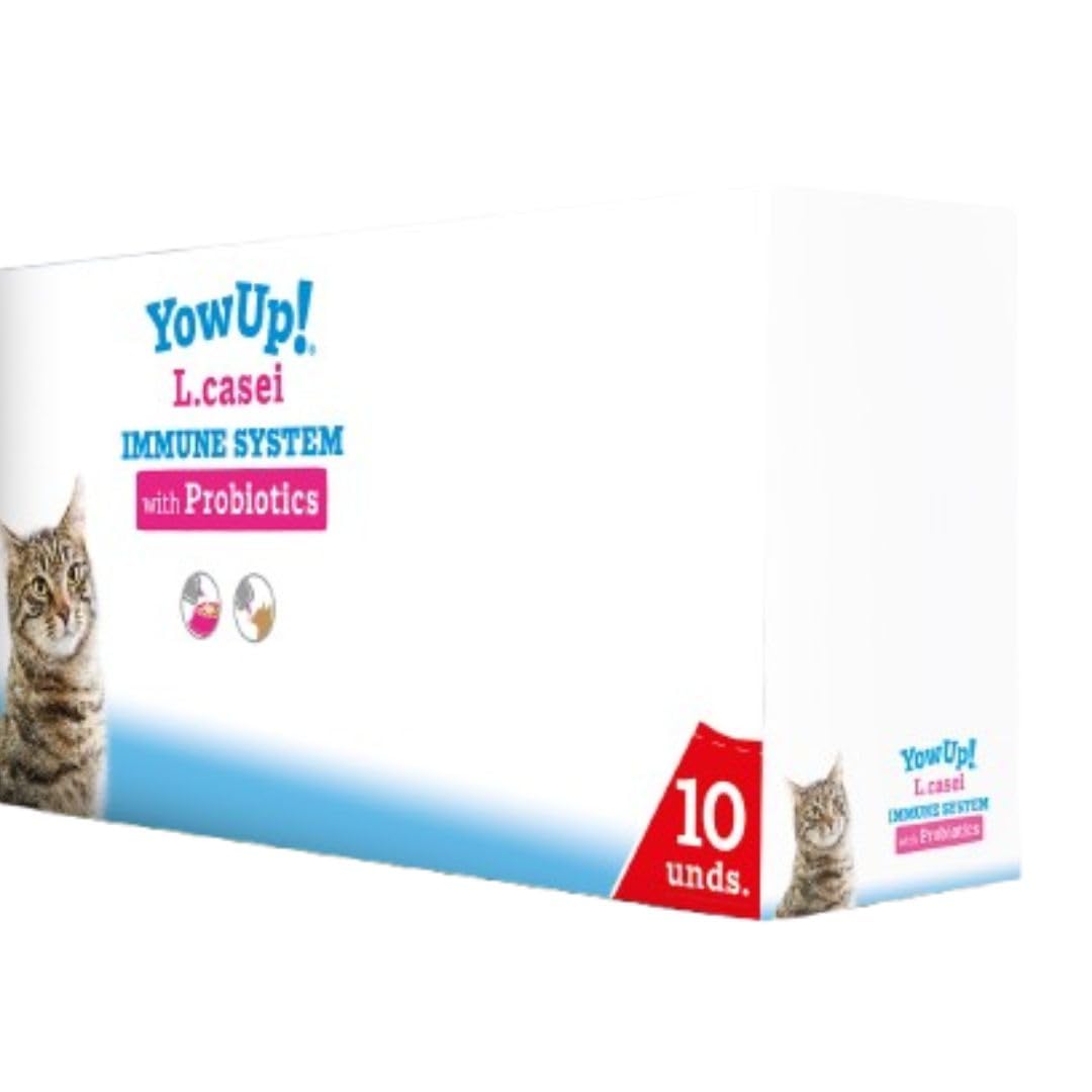 ANIMALUJOS - Yogur para Gatos LCASEI con Probióticos para Sistema Inmune - Sabor Pavo - 10 Unidades x 50g - Sin Lactosa, Ideal para Gatos con Digestión Sensible