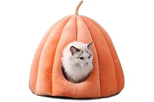Cozy Pumpkin Cat Cave: A Purrfect Snug for Your Feline Friend