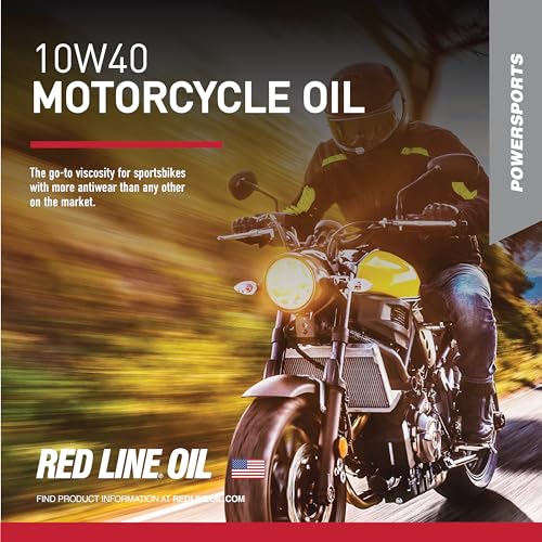 Aceite Sintético para Moto 10W40 Red Line 1 Quart miniatura 2