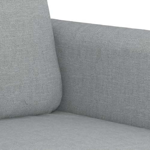 YUOTYRKTEJRSG 2-TLG. Sofagarnitur mit Kissen Hellgrau Stoff Sofa Set Wohnzimmer Couchgarnitur mit Polsterung Bequem Modernes Design für Wohnbereich Esszimmer – Bild 7