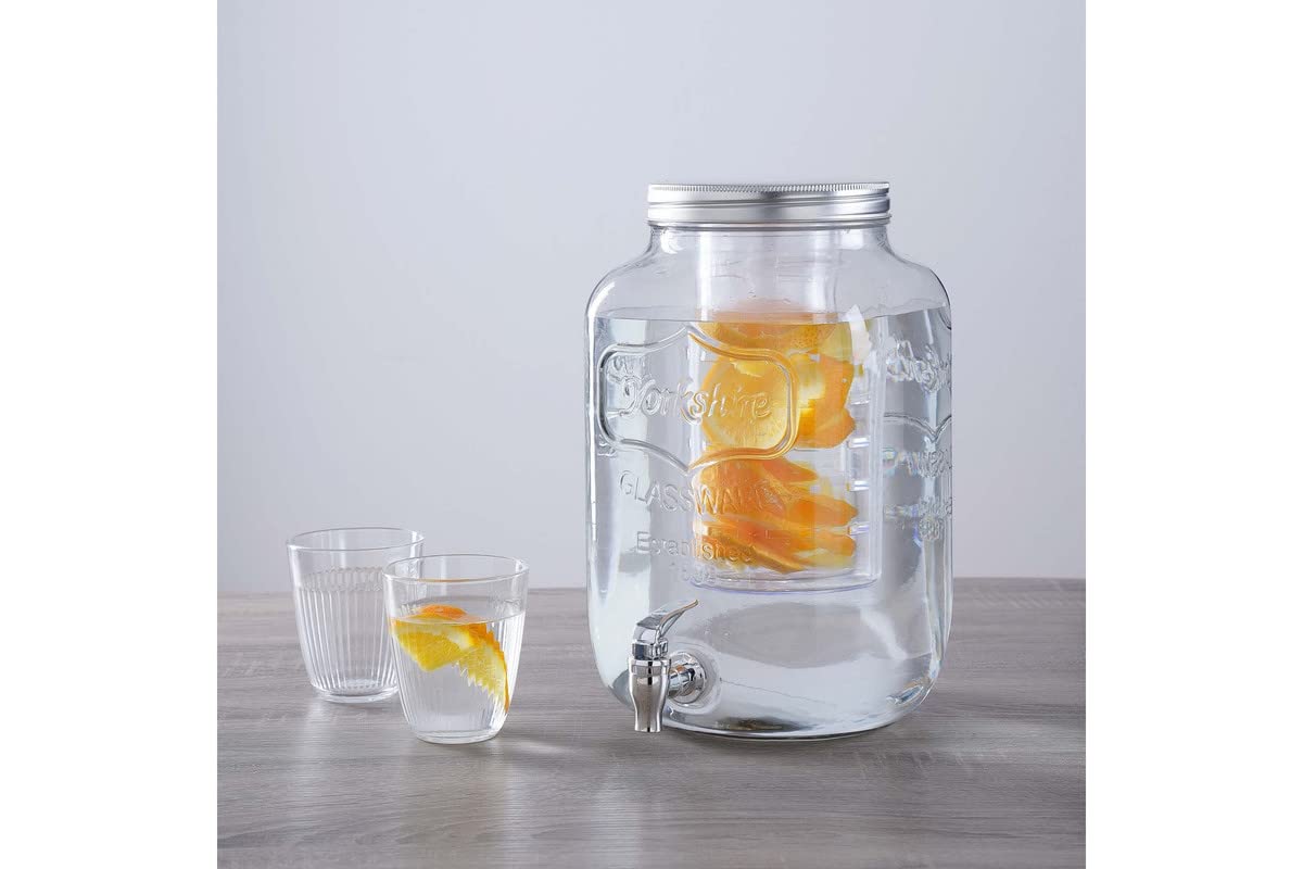 PAN Home Yorkshire Drink Dispenser With Ice And Fruit Infuser 7.5L -Clear