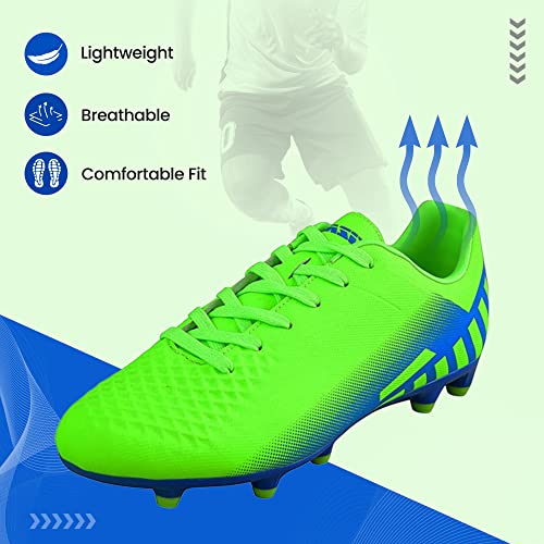 Vizari Santos Adult Men Soccer Cleats For Outdoor Firm Ground Football Game Green #TOP1