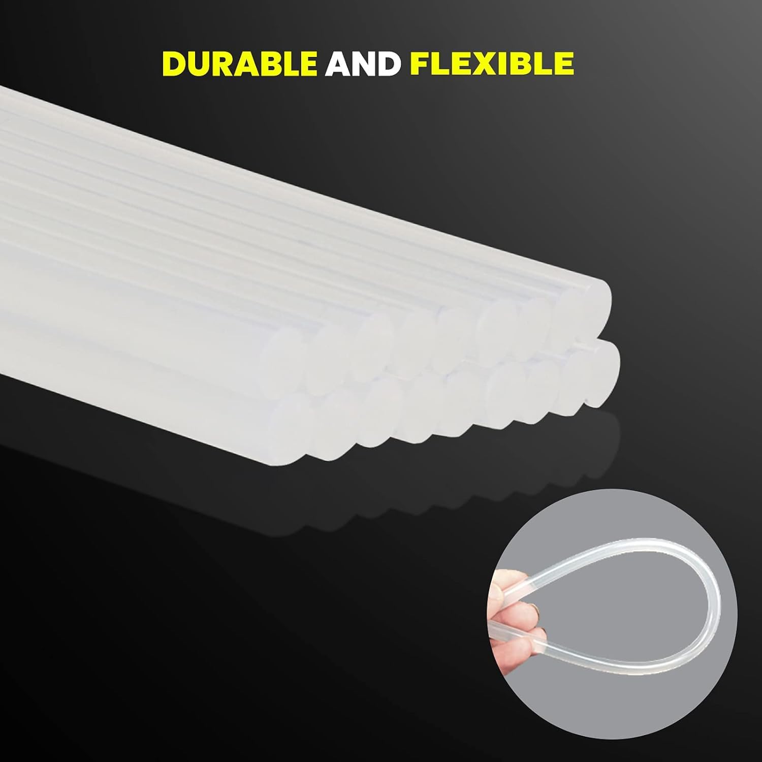 40 Pcs Barras de Pegamento Termofusible 11mm x 200mm, Palos de Pegamento Transparente, barras de pegamento transparentes universales, ideal para bricolaje, artesanías, ocio