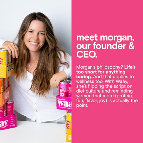 Image of WAAY Sparkling Protein Drink, Lemon Raspberry, 12 fl oz Can, 10g Protein, 0g Sugar, 45 Calories (12 Pack)