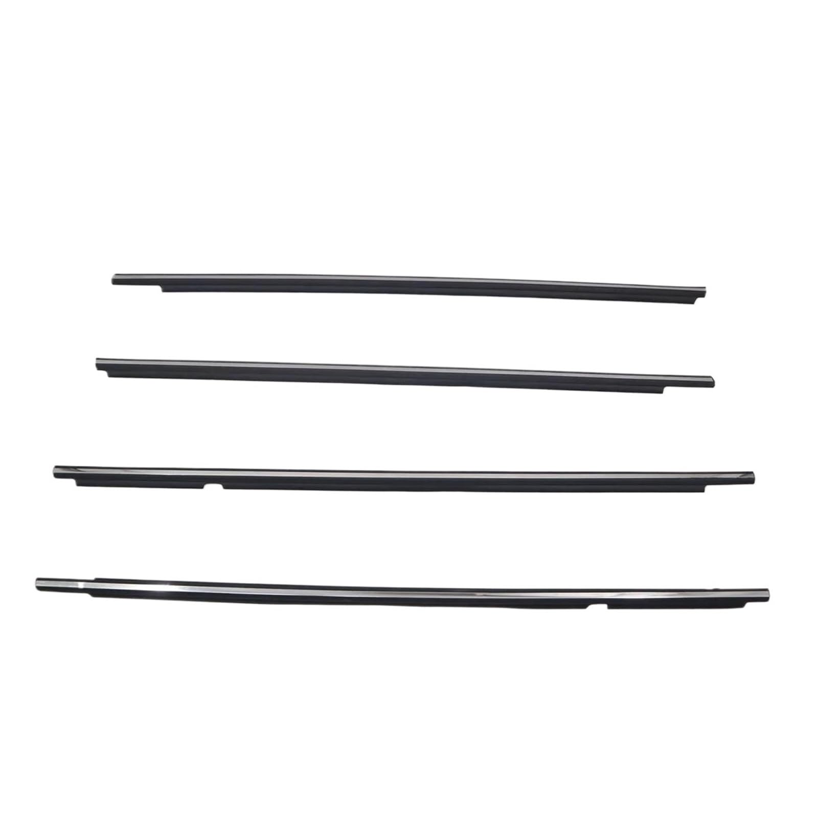 Blnetu 03-07 Chrome For Toyota For Corolla For Altis Sedan Zze122 2003-2007 4Pcs Car Outer Windows Rubber Weatherstrip Seal Belt Exterior Trim Car Weather Stripping(03-07 Chrome)