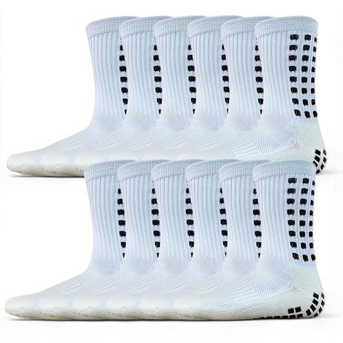 Image of Anti Slip Soccer Grip Socks, 117 Silicone Dots Non Skid Football Socks