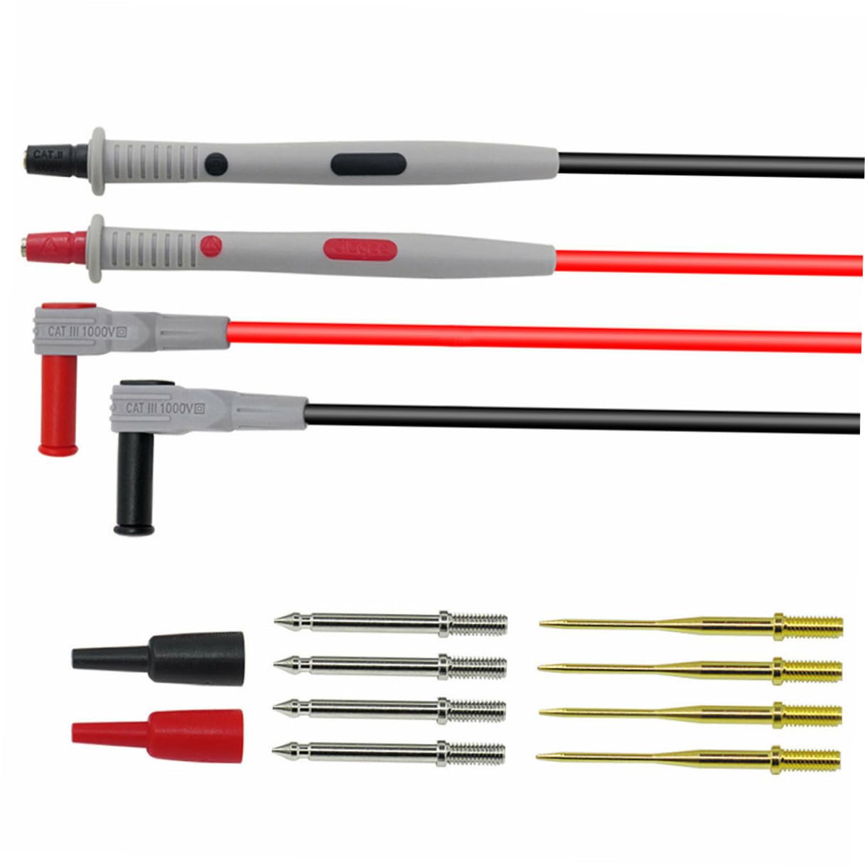 Kit Puntali Tester Multimetro con Clip a Molla e Sonda Test per Circuiti Elettrici Accessori Resistenti e Affidabili per Isolamento e Misure di Precisione