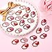 CEALXHENY 15/30PCS Valentine’s Day Heart Charms for Jewelry Making Red Pink Rhinestone Heart Charms Pendants for DIY Valentine’s Necklace Bracelet Earrings Holiday Gifts (24PCS Heart)