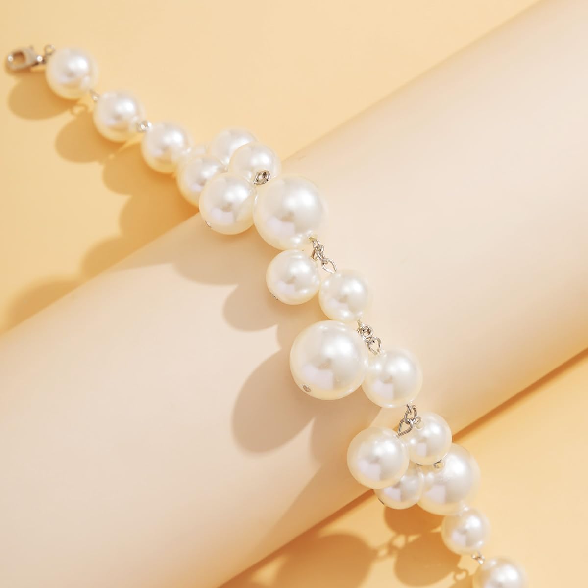 Chunky Gold Bead Necklaces for Women Thick Bold Necklace Gold/Silver/Pearl Statement Choker Necklaces Punk Big Ball Necklace Jewelry - Image 7