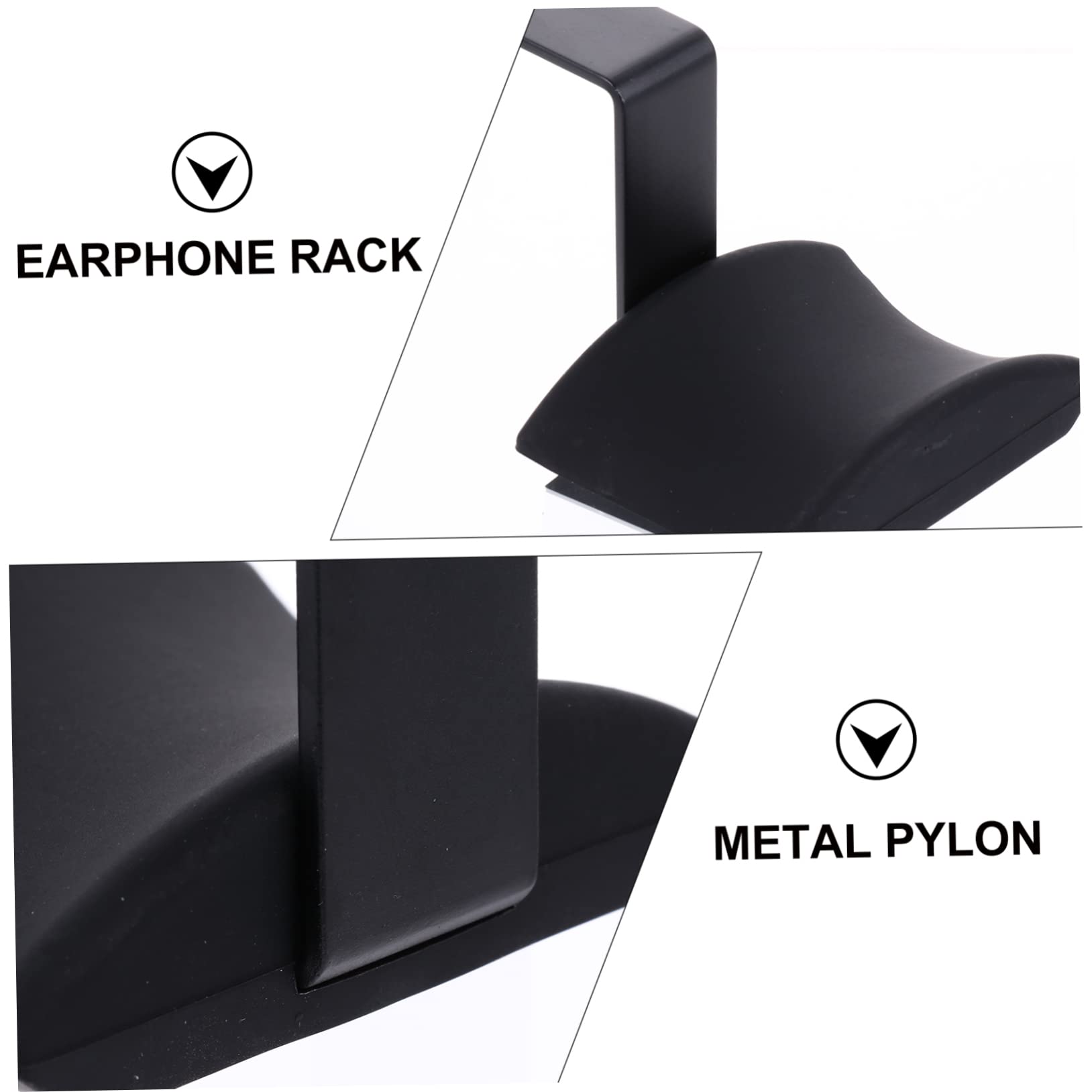 OSALADI 3piezas Soporte De Auriculares De Aleación De Aluminio y Silicona con Adhesivo Colgador para Gaming y Escritorio Instalación Fácil y Duradera