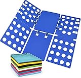 PetOde Shirt Folder Tshirt Clothes Folding Board, Durable Plastic Laundry folders, Garment and Wardrobe Storage Helper Easy and Fast for Adults and Children, Blue, New Version