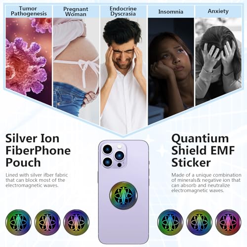 Image of Zonon 18 Pieces Emf Stickers Emf Blocker for Cell Phone Equipment Neutralizers Devices Accessories for Laptops Computers(Futuristic)