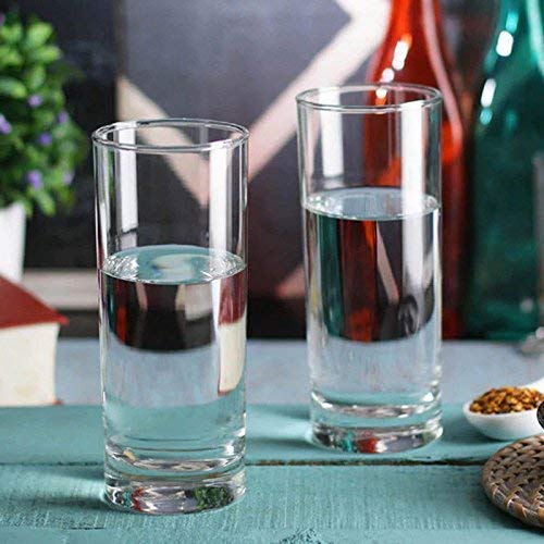Image of Round Highball Crystal Glass Drinking Glasses Water Glasses, Mojito Glass Cups, Tom Collins Bar Glassware, and Mixed Drink Cocktail Glass 280ML Set of 3
