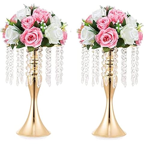 Gold Metal Flower Stand Set of 2 Cover