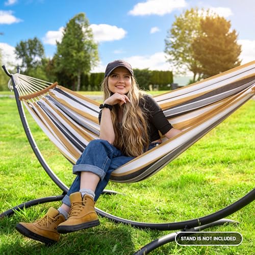 Image of SUNCREAT Hammock with Spreader Bar, Hammock Without Stand, Coffee