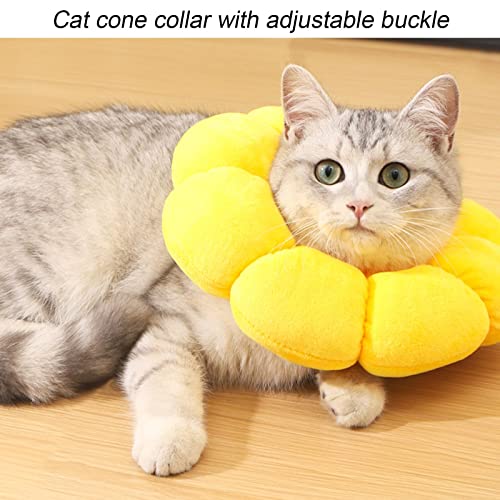 AWAVM 2-piece Cat Cone, Adjustable Sunflower Cat Collar, Recovery Collar, Dog Collar, Anti Licking and Anti Scratching Collar - Image 4