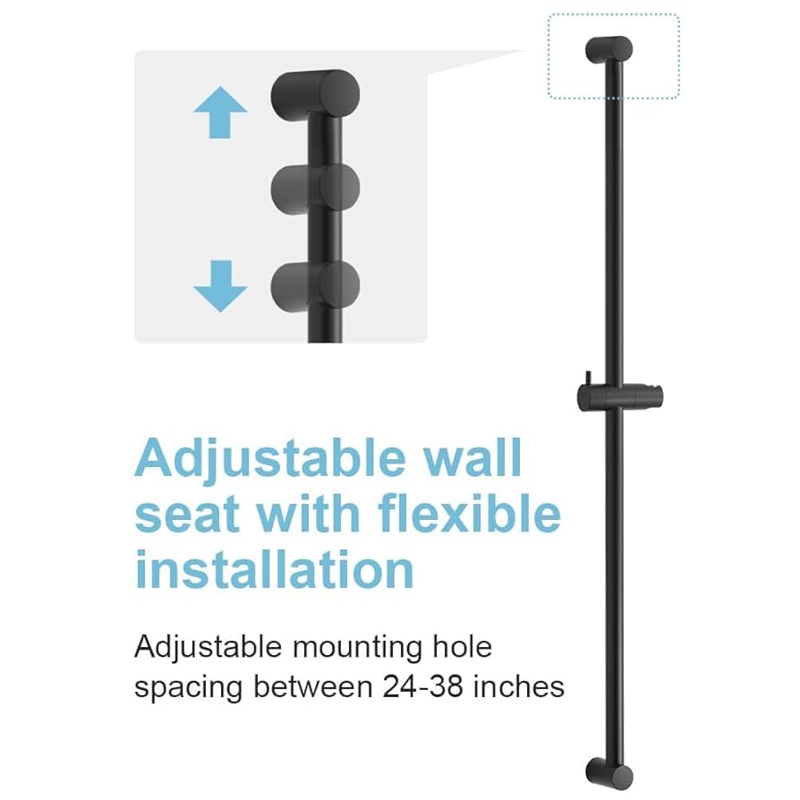 Decaura 10" Rain Shower Head Set 2 In 1 Wall Mounted Shower Rail 3-Mode Handheld Spray Round