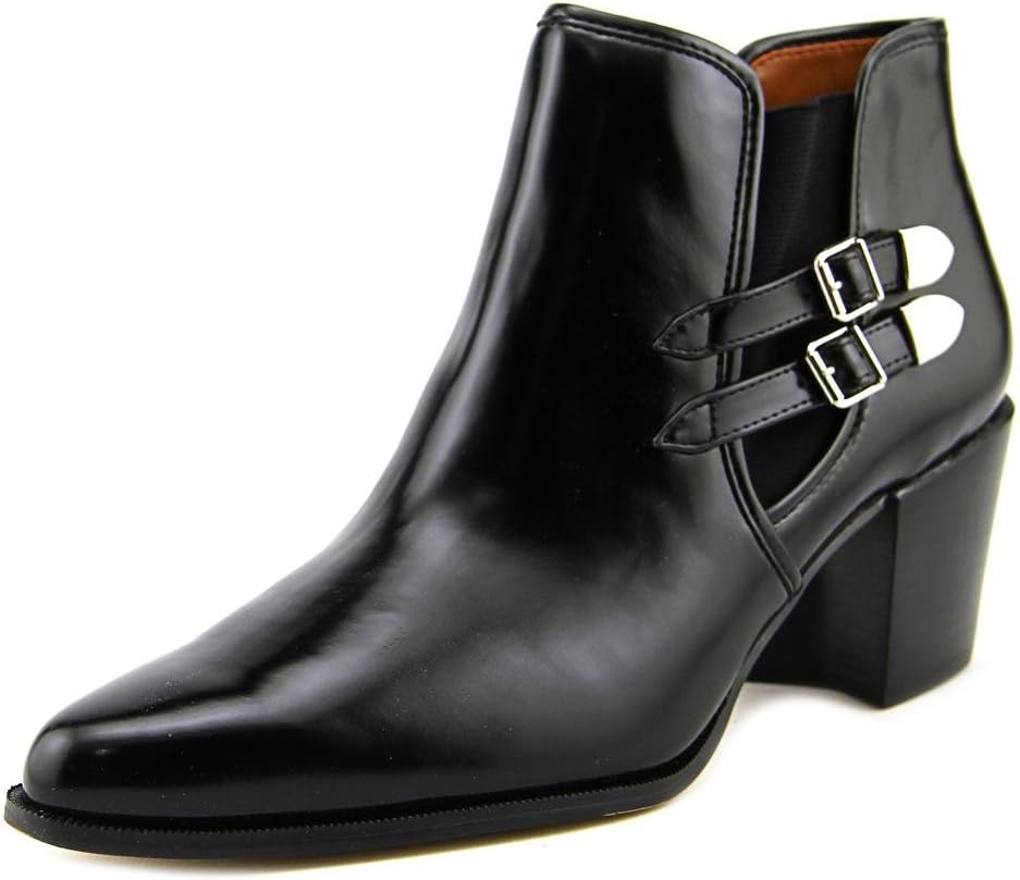 Ann Marino Womens Fleetwood Pointed Toe Platform Boots, Black Smooth, Size 7.5