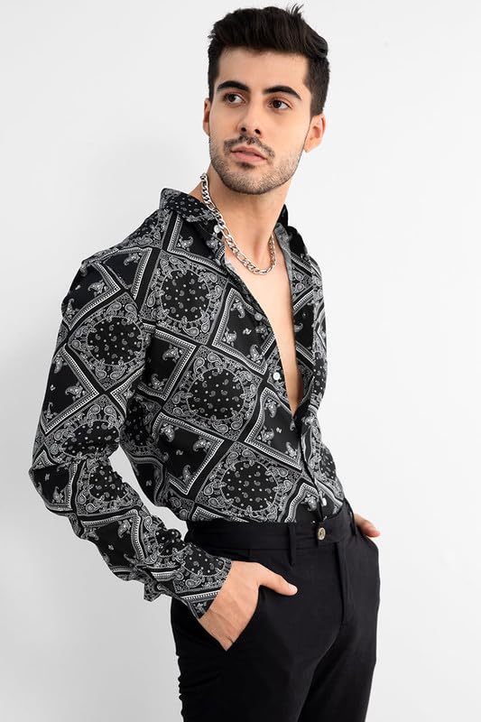 Image of SNITCH Mandala Print Shirt for Men