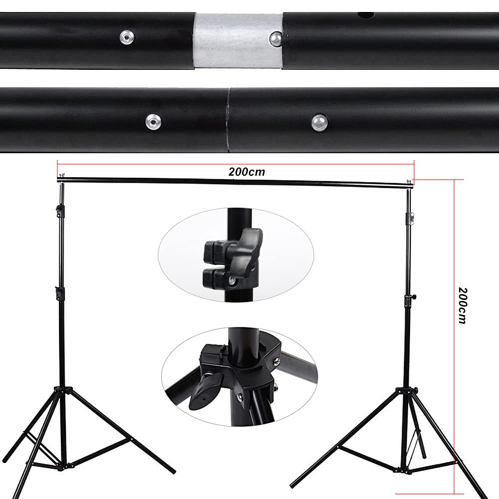 Fotostudio Set Fotografie Studioleuchte Fotowand Softbox mit 12 Zoll LED Ringleuchte Ringlicht Green Screen Set