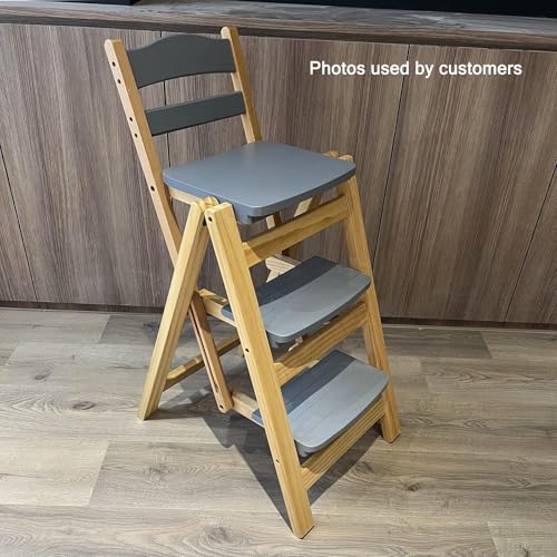Escabeau pliable multifonctionnel 3 marches portable