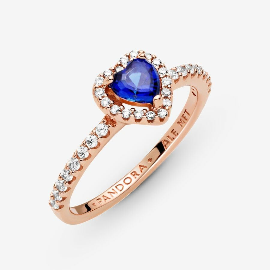 PANDORA-Elevated Heart Ring-With Gift Box