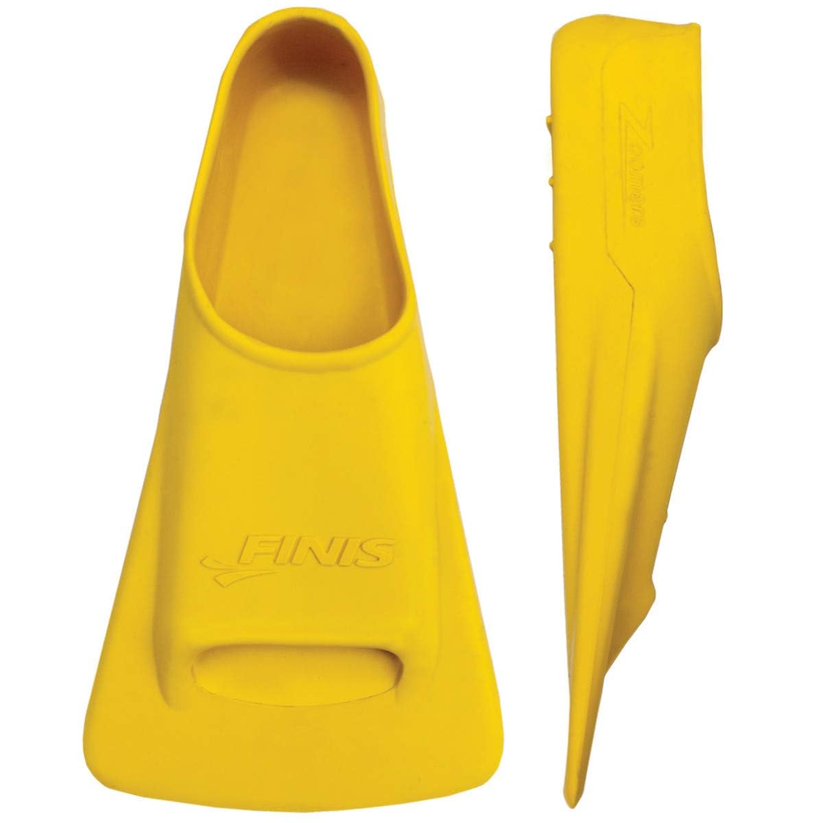 Finis Zoomers Gold Swim Training Fins - Short Blade Design for Speed & Conditioning - Soft Natural Rubber Fit