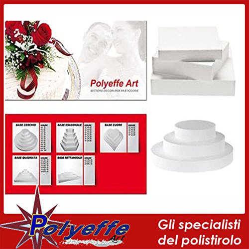 FORME IN POLISTIROLO 3 ALZATE TORTA CERCHIO CM 30