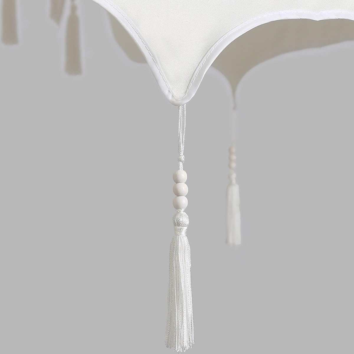 Ombrellone da Spiaggia con Frange, ombrellone da giardino inclinabile,decorativo da esterno per bordo piscina, balcone e giardino
